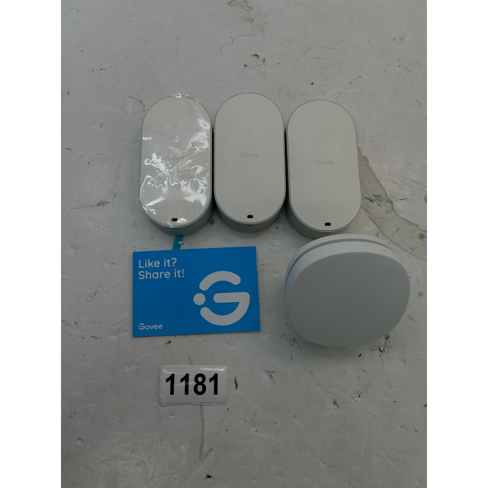 Govee Water Leak Detector Sensors with Gateway Hub White